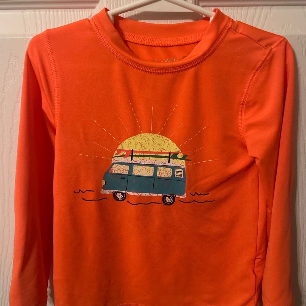 Orange 3T Rash Guard with Van Print- Cat & Jack